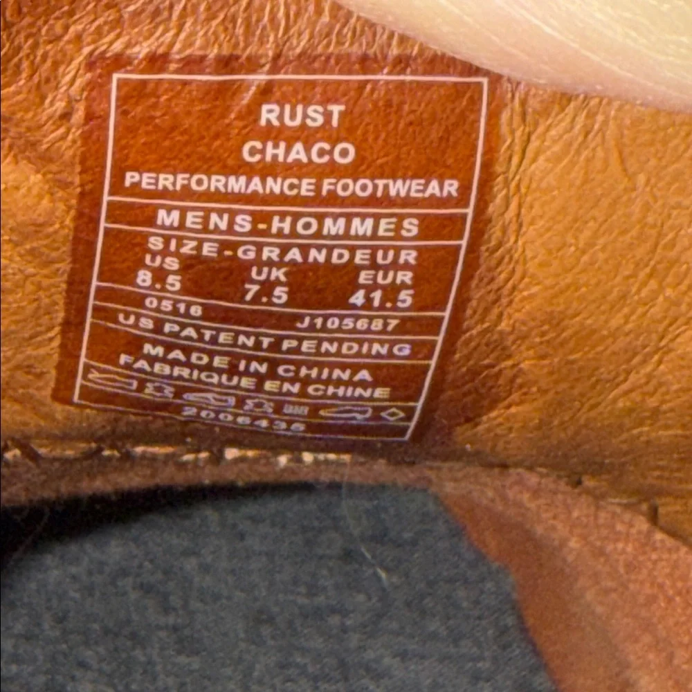 Chaco Men's Montrose leather /suede slip-on loafers in rust brown
